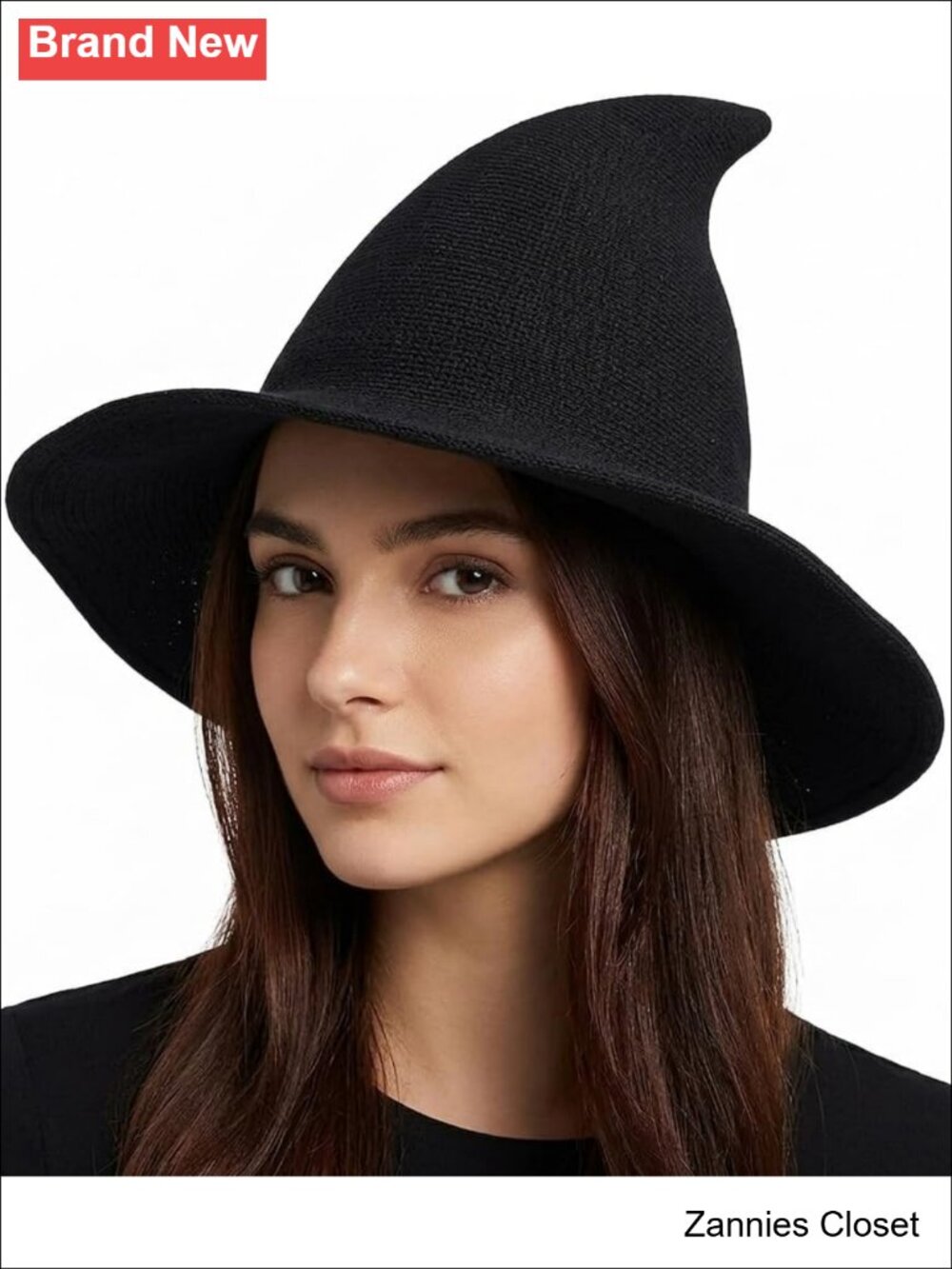 👻 Witch Hat Halloween Costume Accessory for Women Adults, Pointed Cosplay